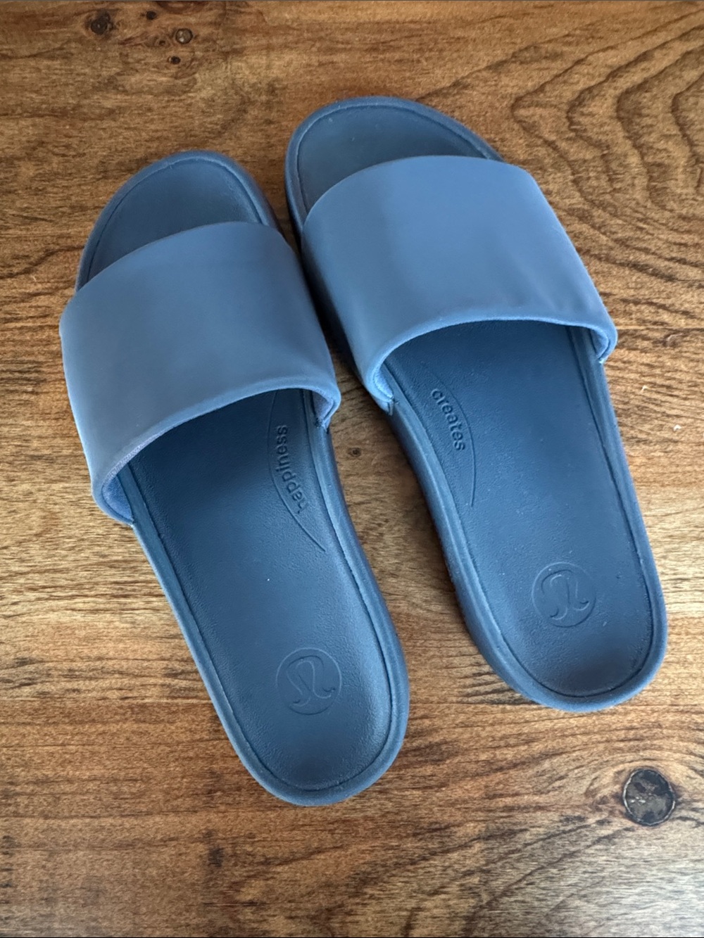 lululemon athletica Slate Blue Slide Sandals
